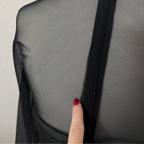 Vintage Cache Black Mesh Moon Embellished Gown - Picture 7 of 10